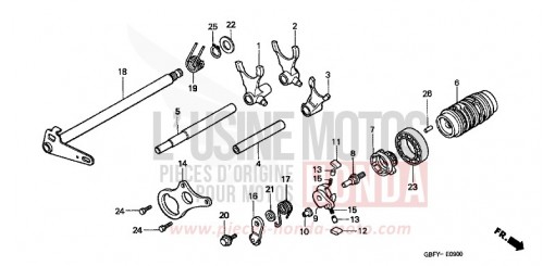 BARILLET DE SELECTION CR80R2 de 2002